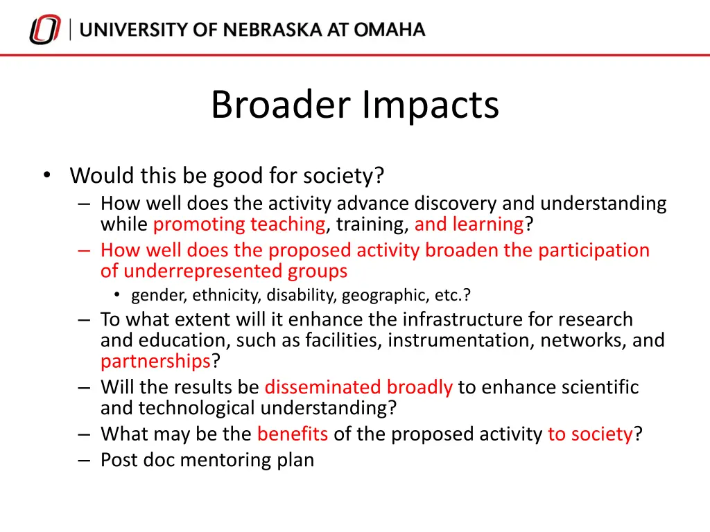 broader impacts