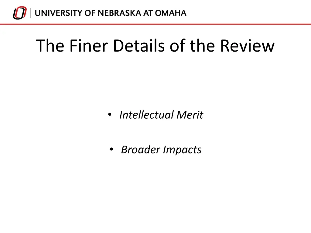 the finer details of the review