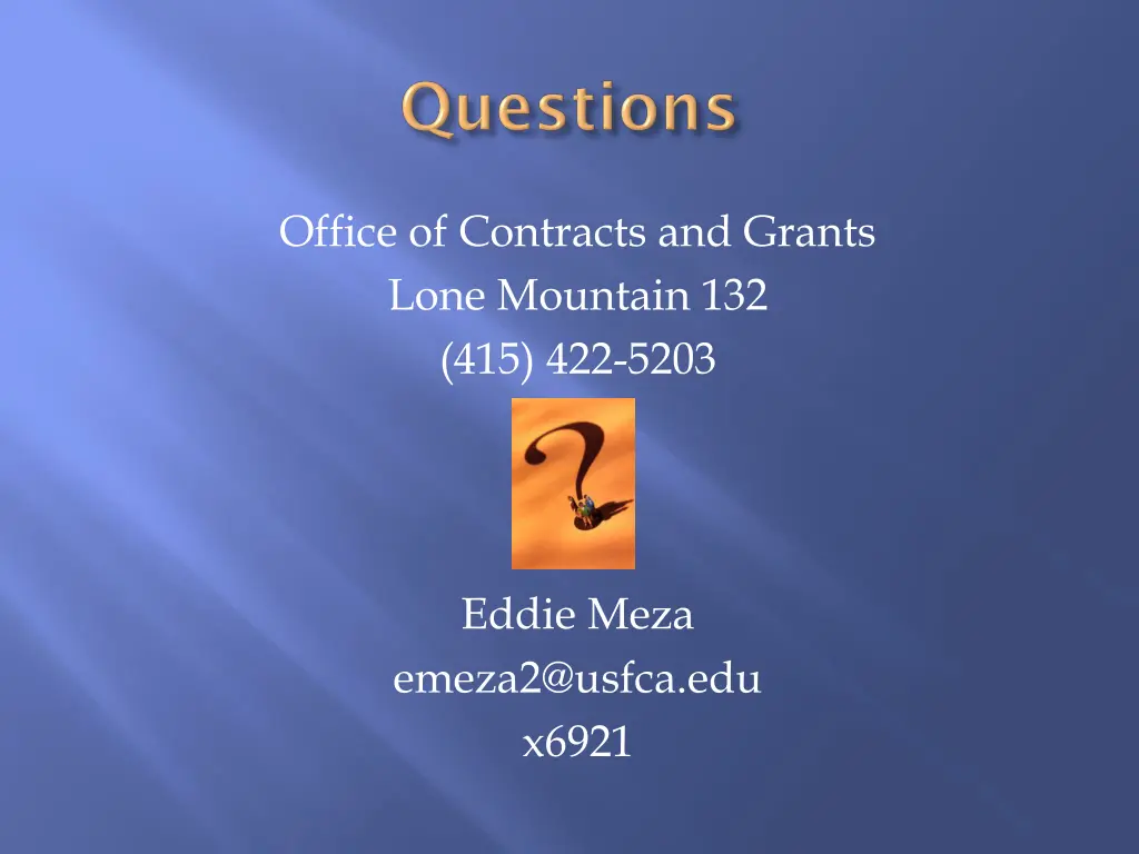 office of contracts and grants lone mountain