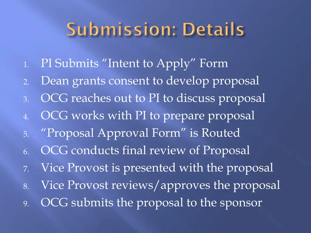 pi submits intent to apply form dean grants