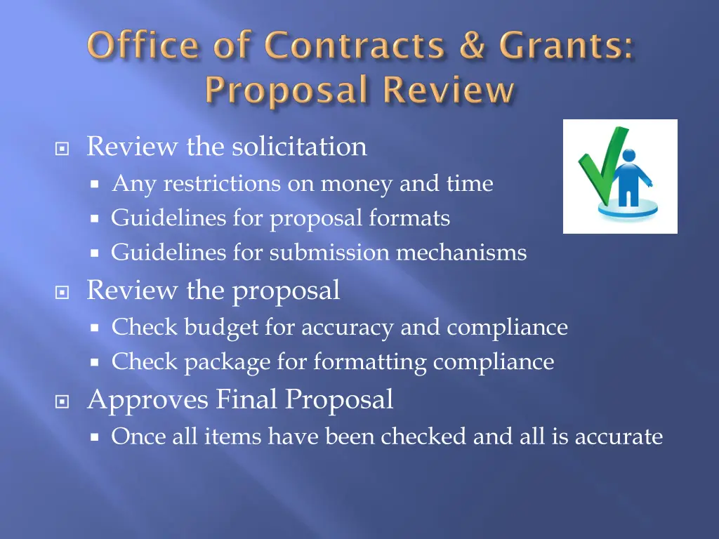 review the solicitation any restrictions on money