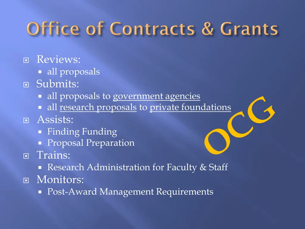 reviews all proposals submits all proposals