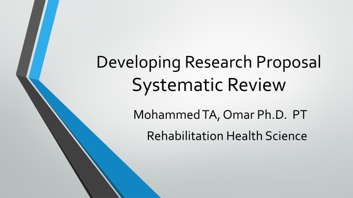 developing research proposal systematic review