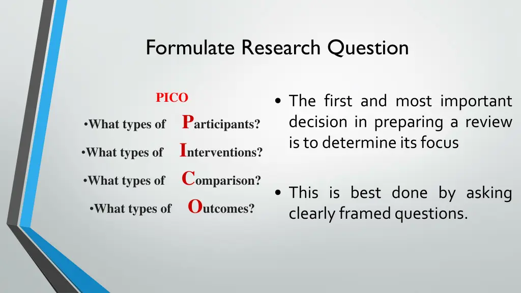 formulate research question