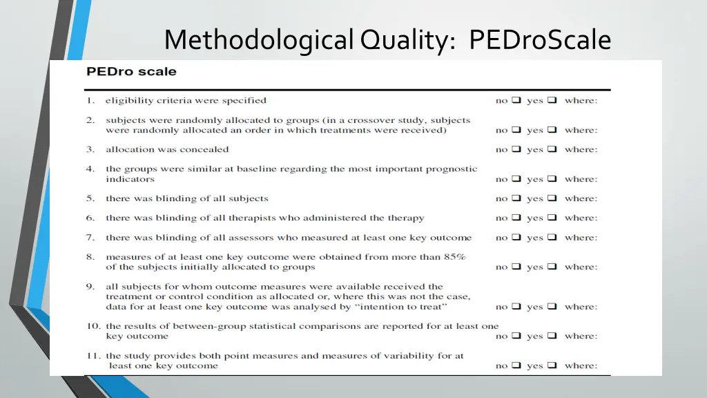 methodological quality pedroscale