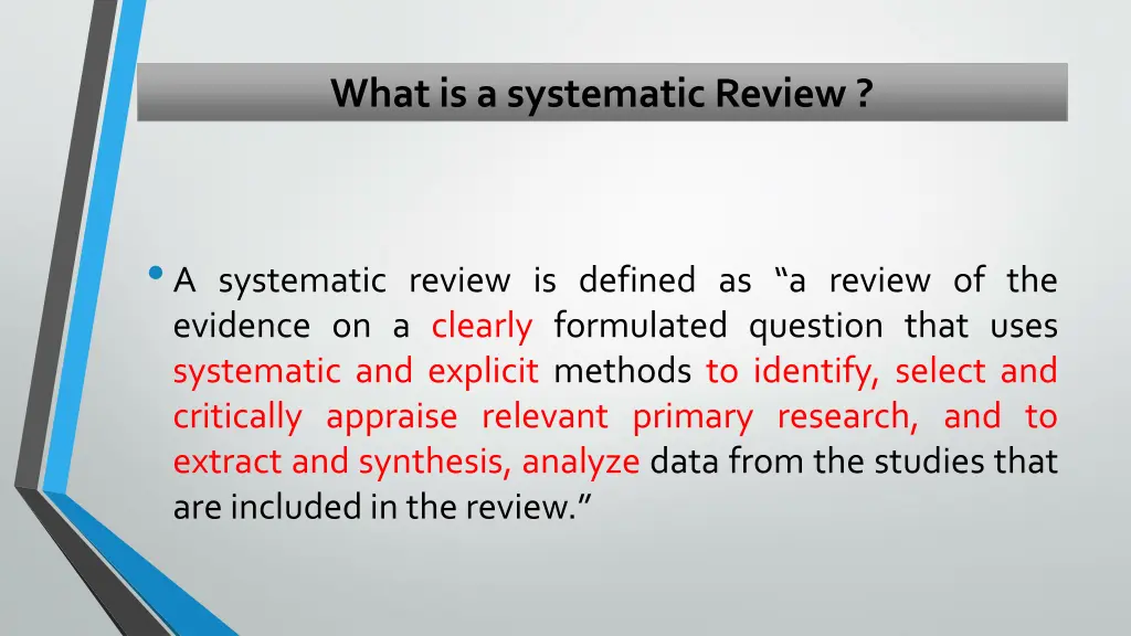 what is a systematic review