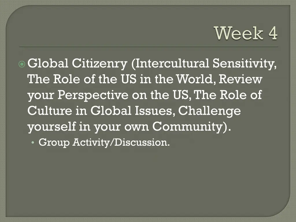 global citizenry intercultural sensitivity