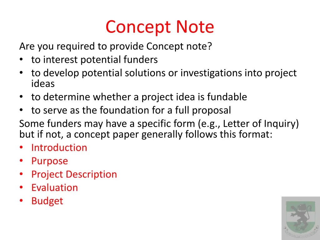 concept note