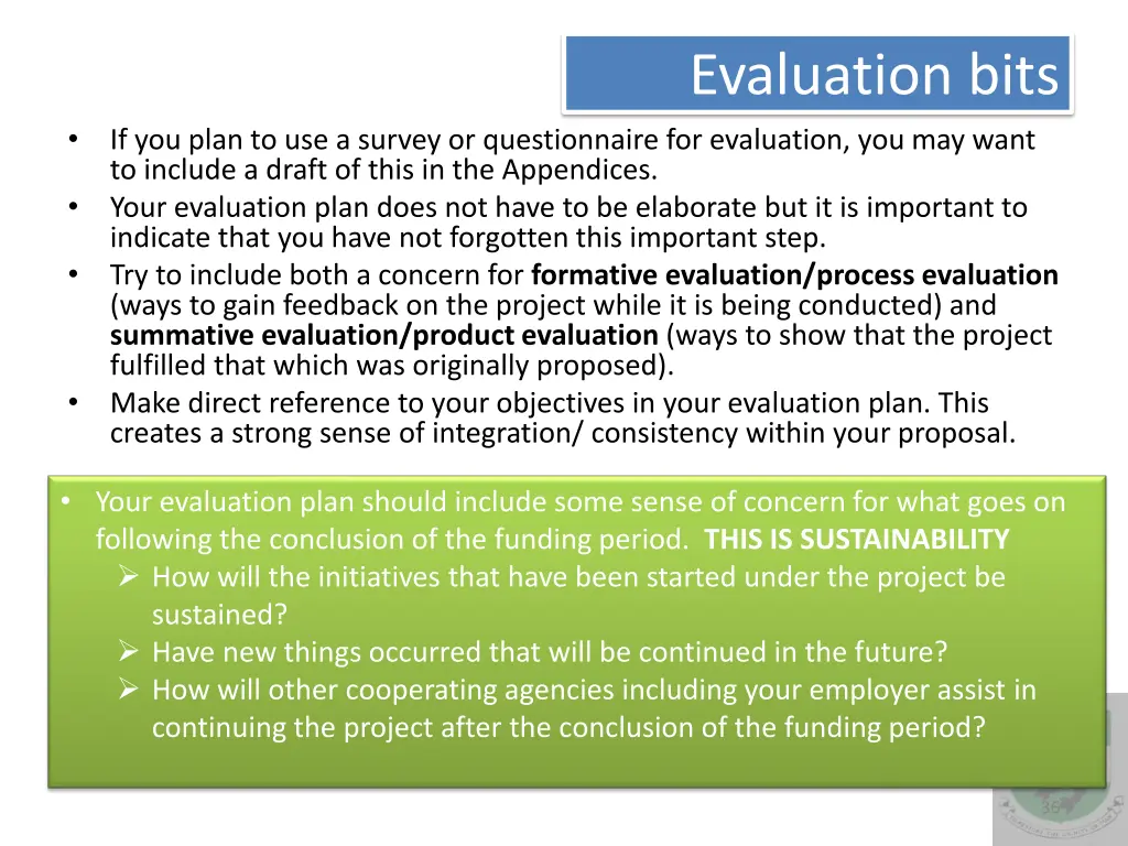 evaluation bits