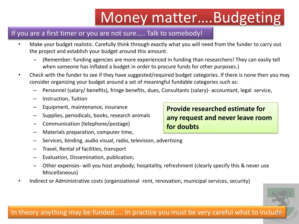 money matter budgeting if you are a first timer