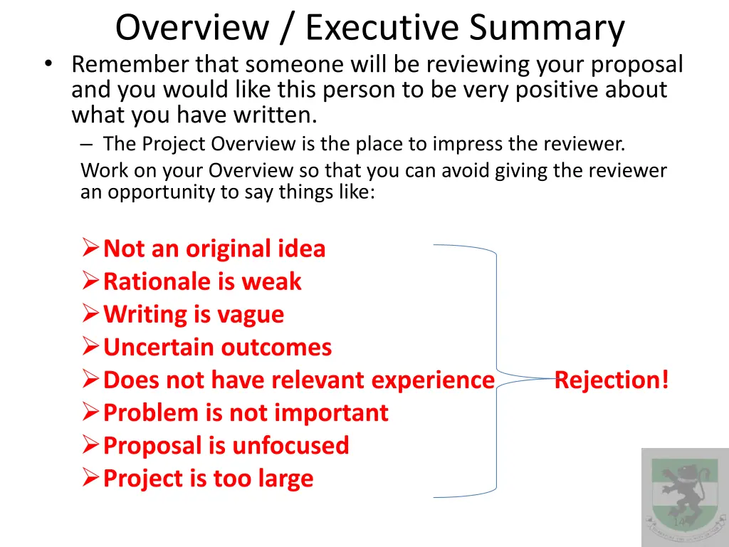 overview executive summary remember that someone