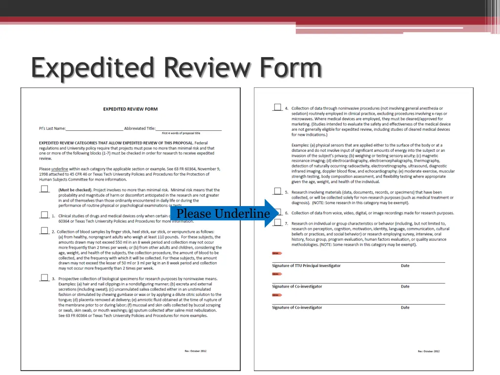 expedited review form