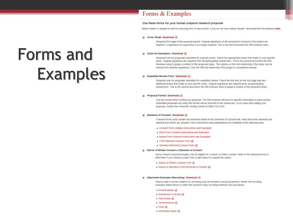forms and examples 1