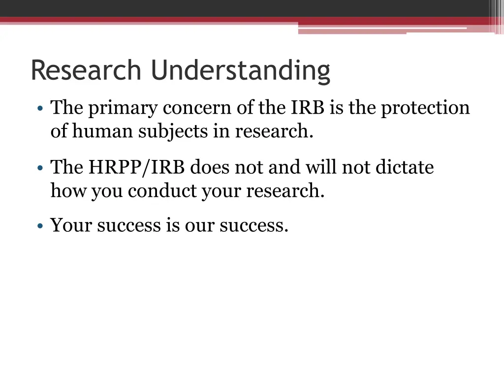 research understanding
