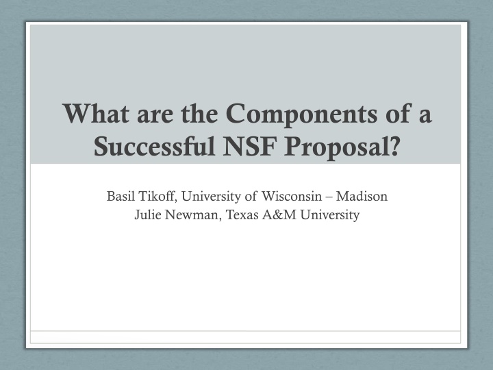 what are the components of a successful