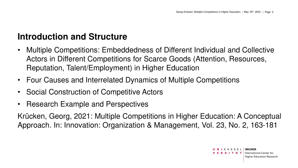 georg kr cken multiple competitions in higher