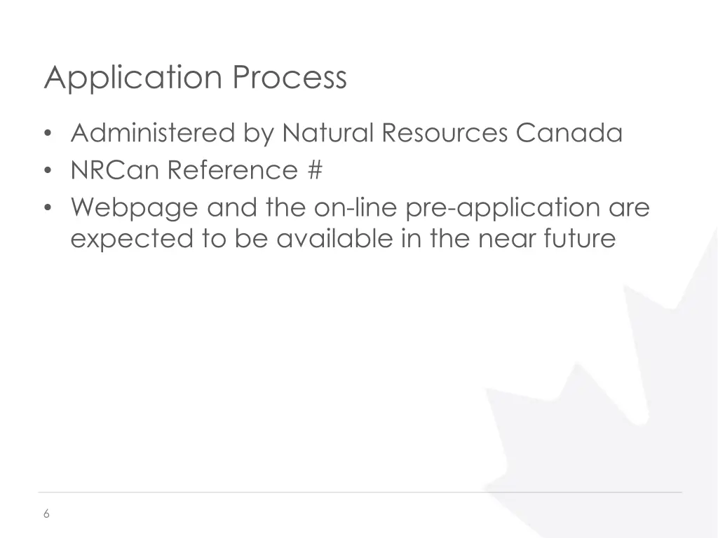 application process