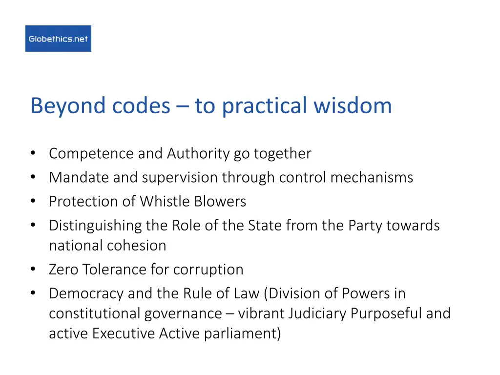 beyond codes to practical wisdom