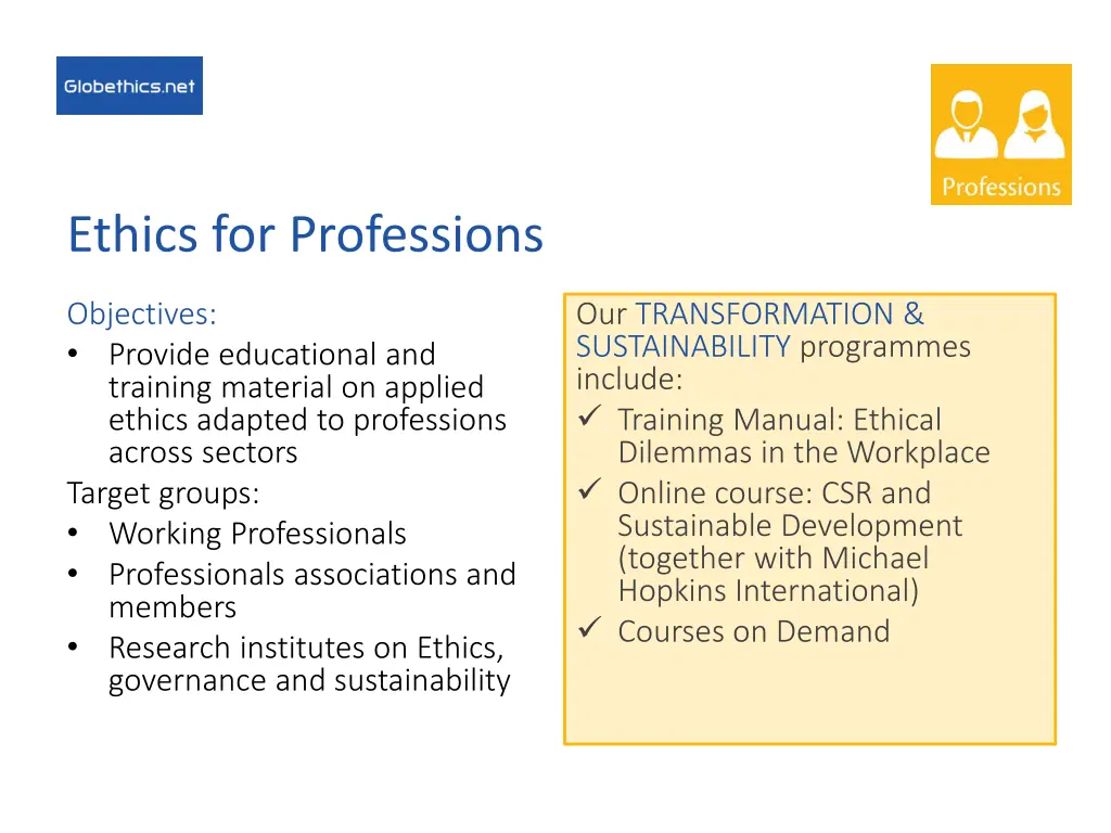 ethics for professions