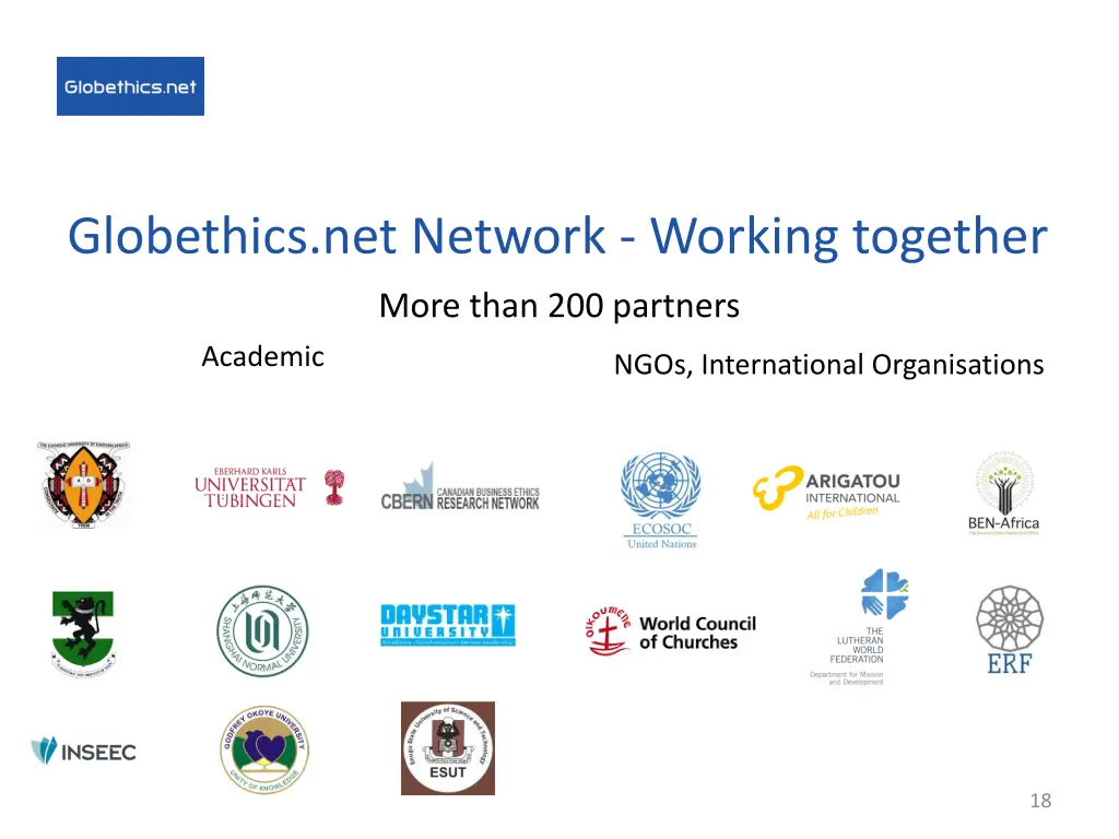 globethics net network working together