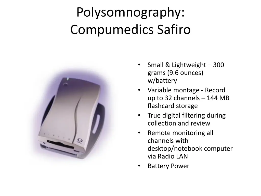 polysomnography compumedics safiro
