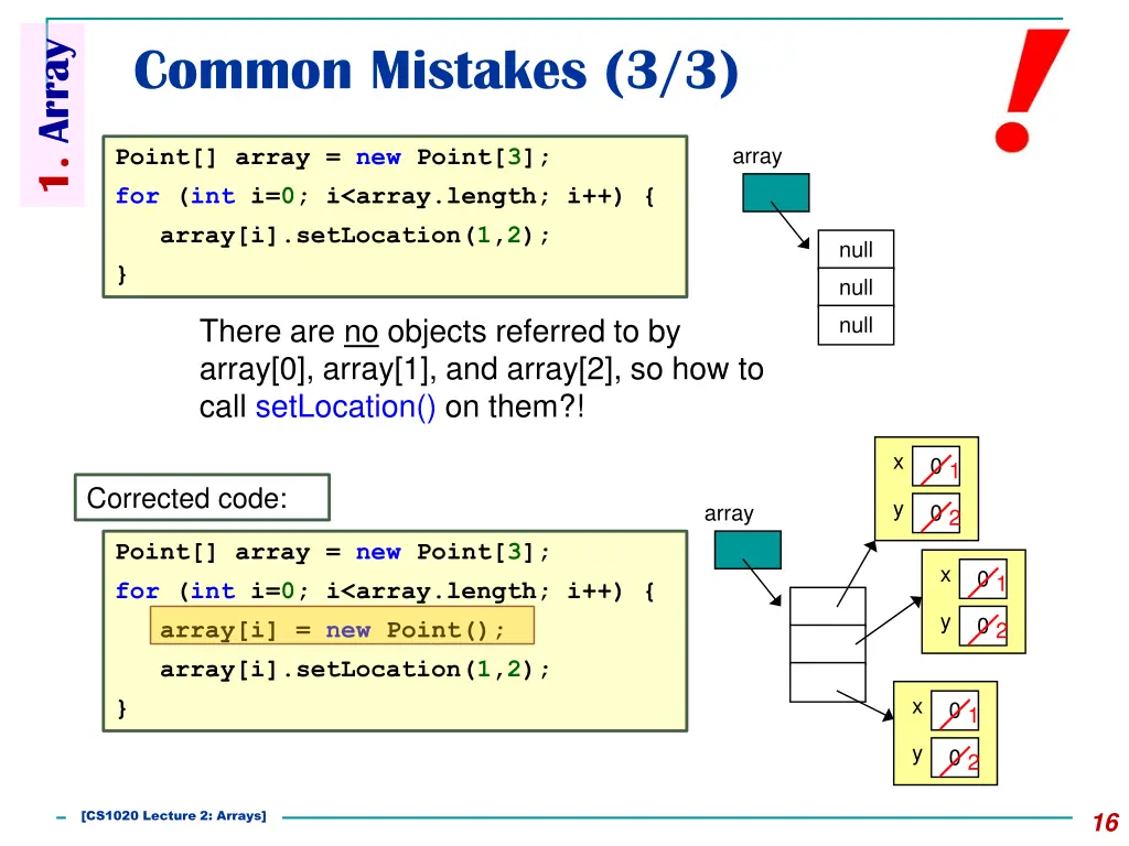 1 array 11