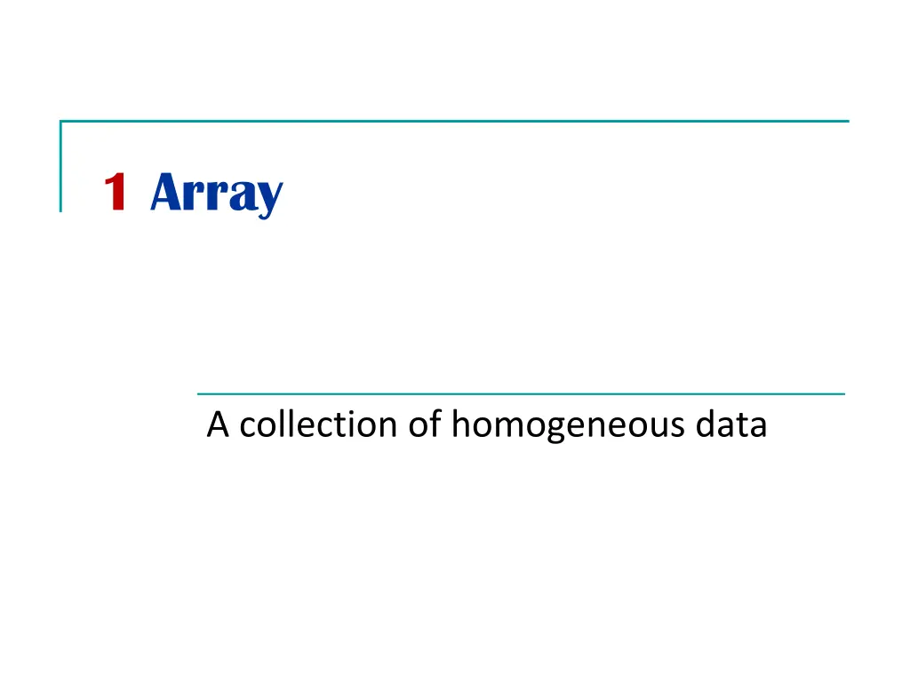 1 array