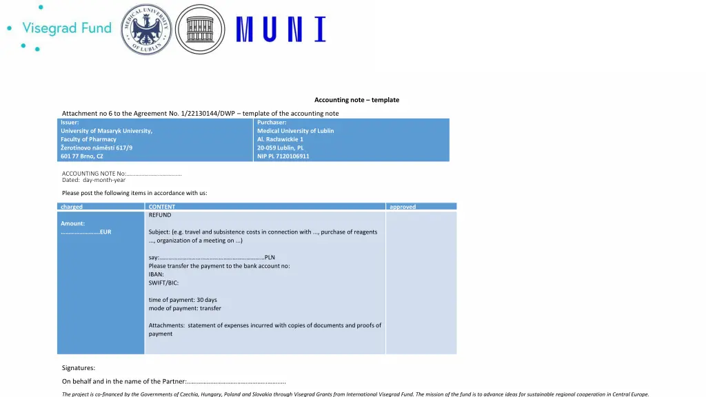 accounting note template