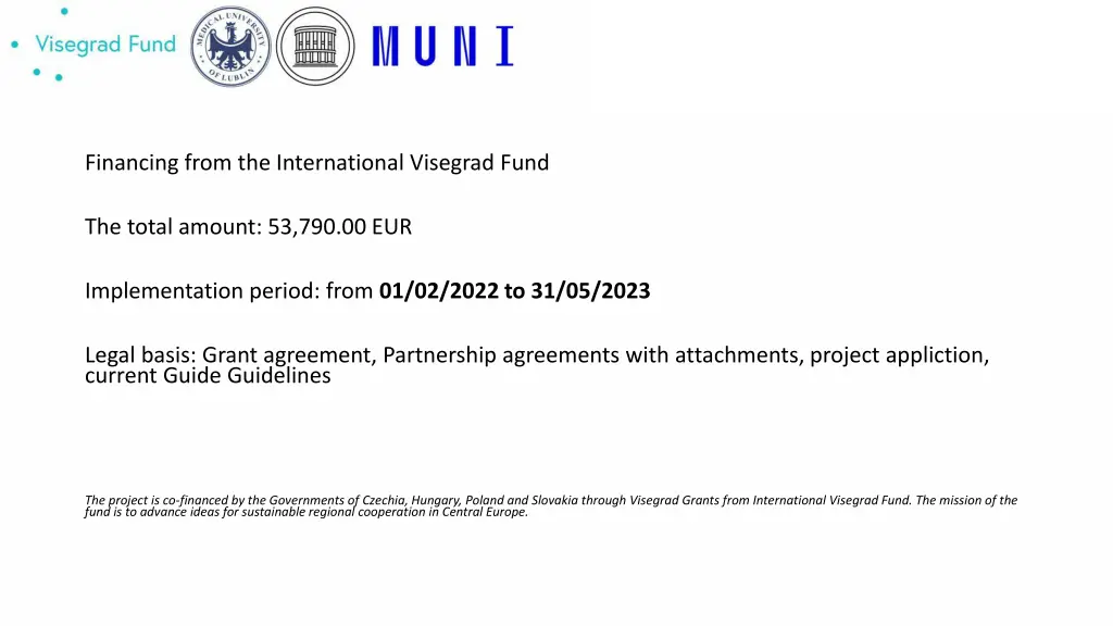 financing from the international visegrad fund