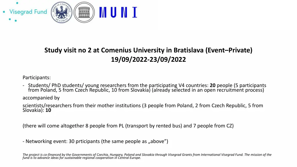 study visit no 2 at comenius university
