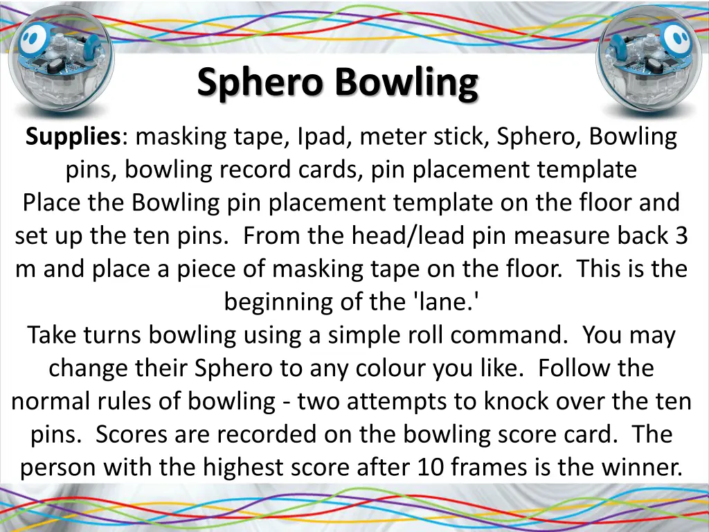 sphero bowling