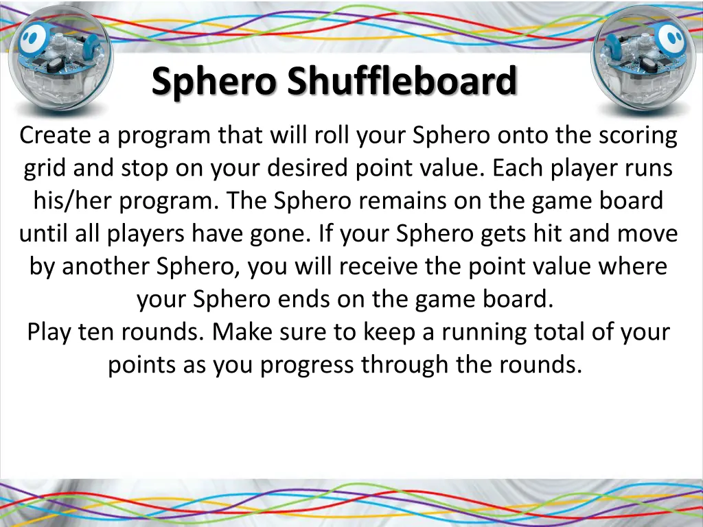 sphero shuffleboard