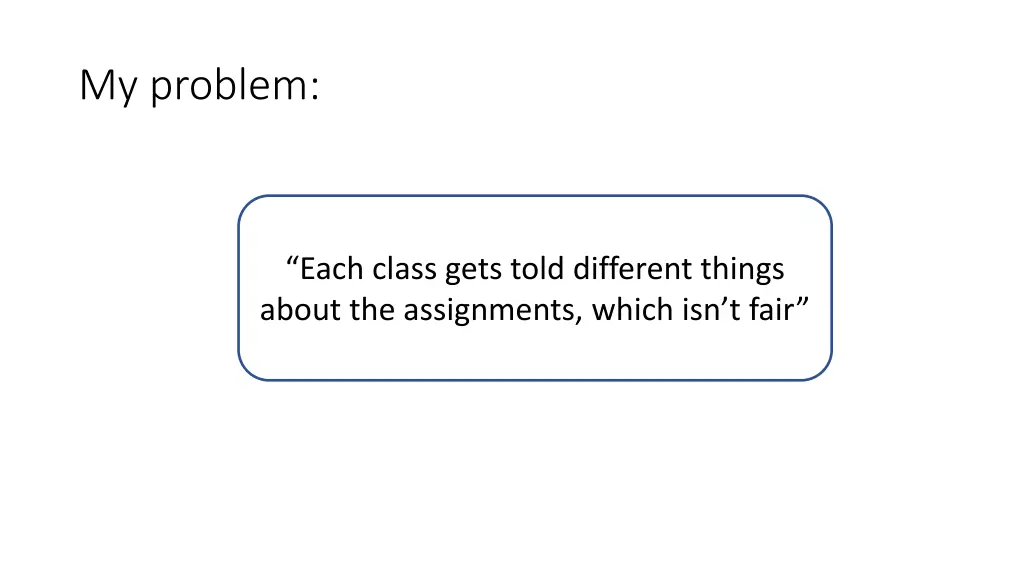 my problem