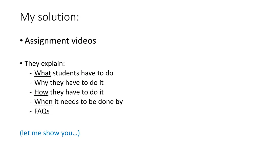 my solution