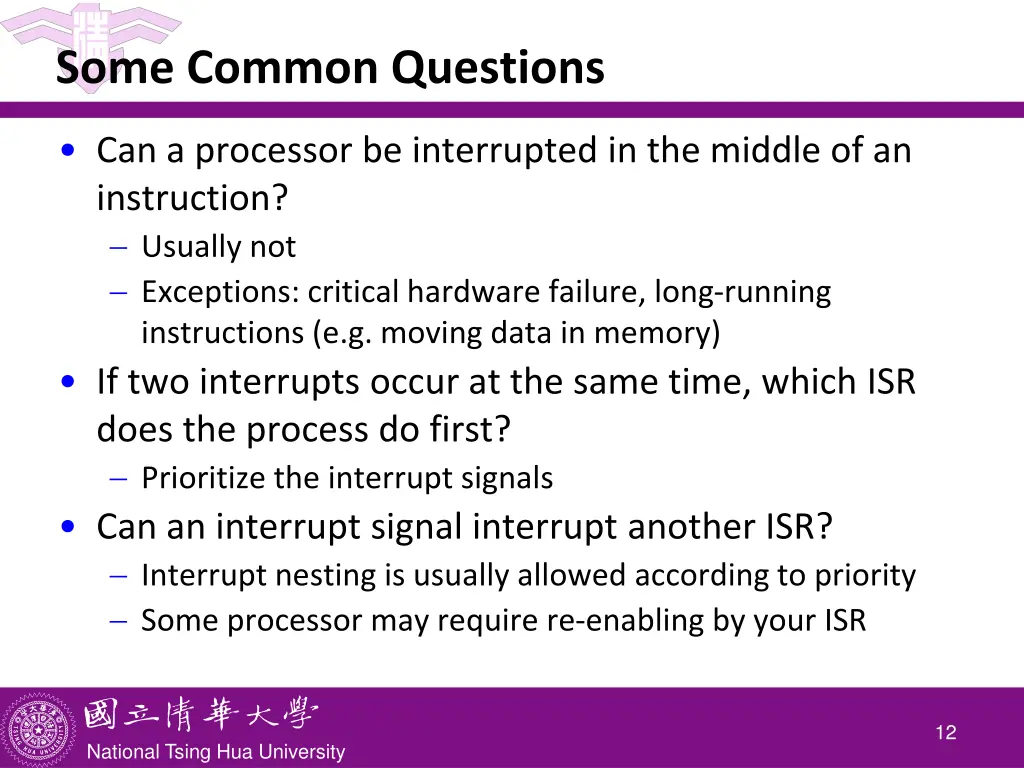 some common questions