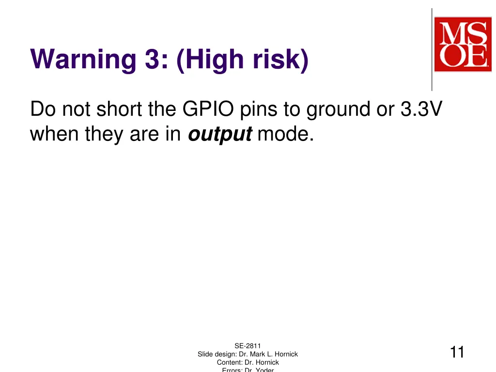 warning 3 high risk