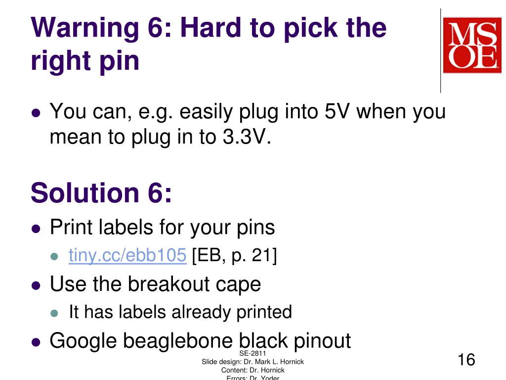 warning 6 hard to pick the right pin