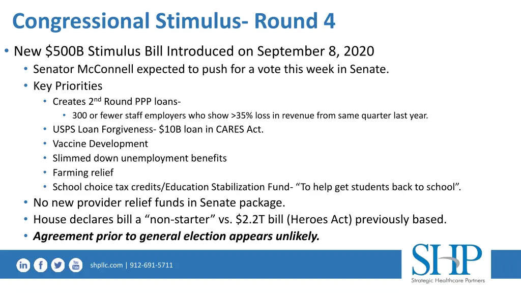 congressional stimulus round 4