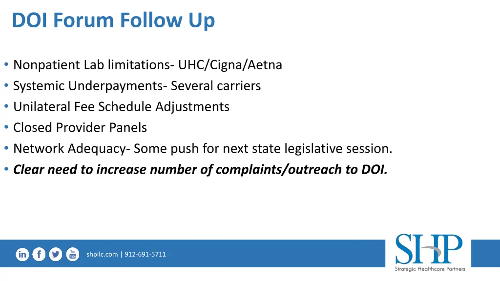 doi forum follow up