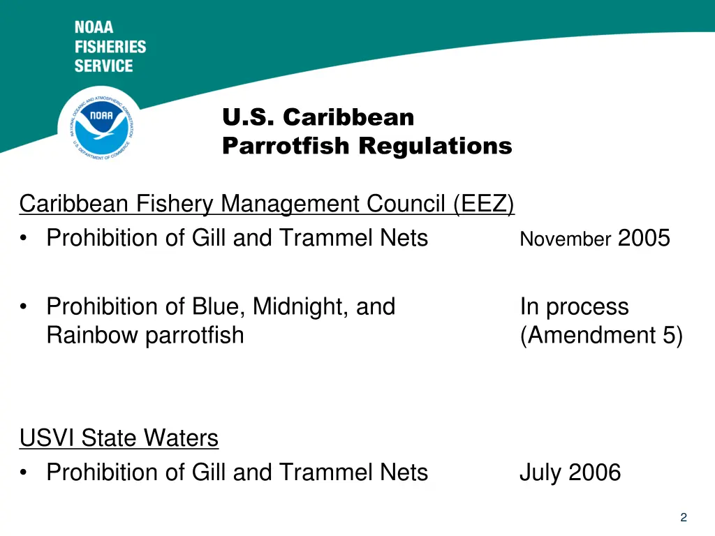 u s caribbean parrotfish regulations