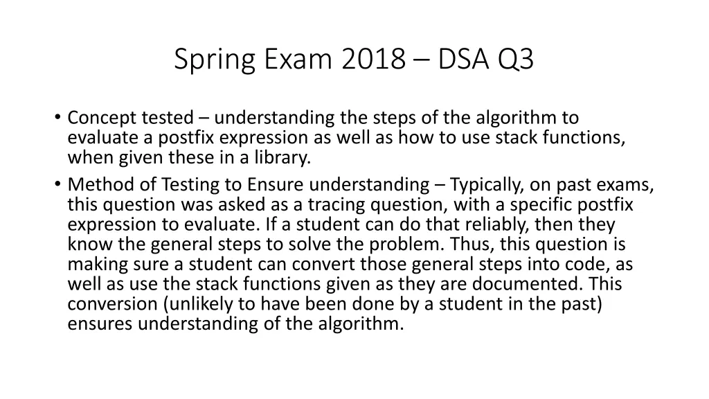 spring exam 2018 dsa q3