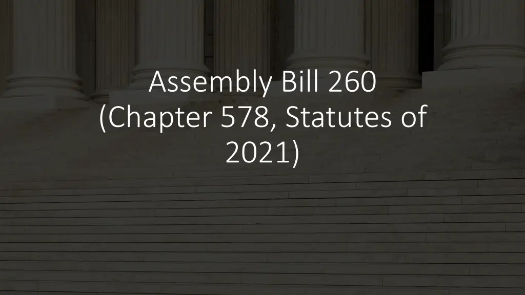 assembly bill 260 chapter 578 statutes of 2021