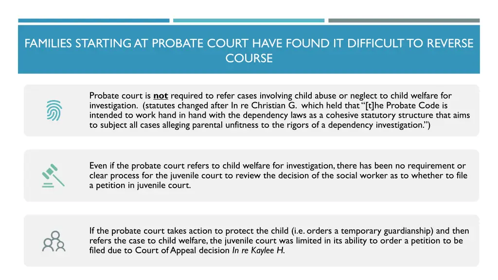 families starting at probate court have found