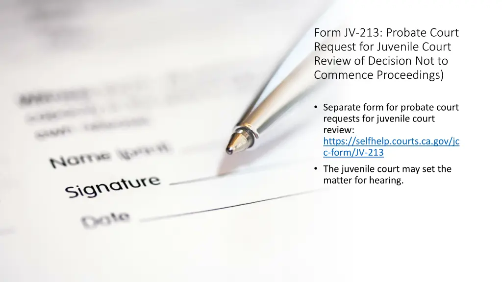 form jv 213 probate court request for juvenile