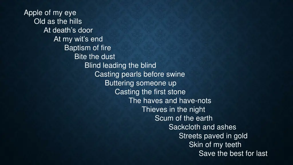 apple of my eye old as the hills at death s door