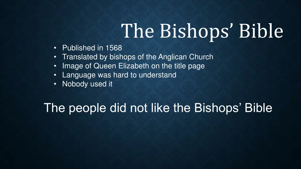 the bishops bible published in 1568 translated