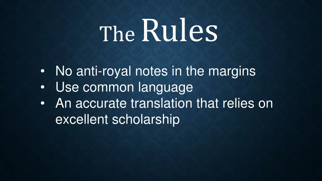 the rules