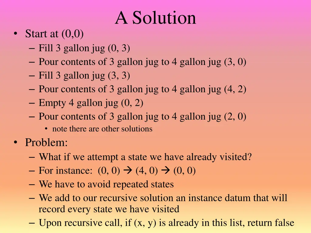 a solution