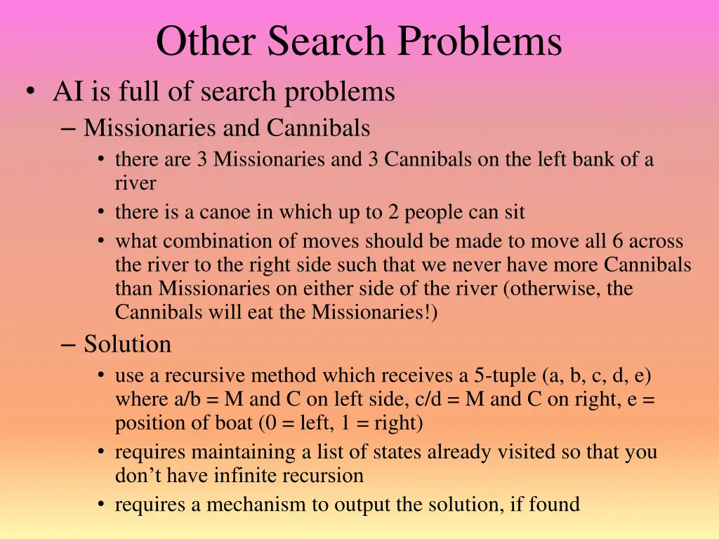 other search problems ai is full of search