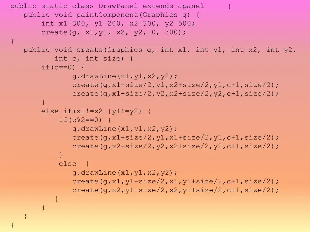 public static class drawpanel extends jpanel